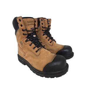 DAKOTA Men's 8" Steel Toe Steel Plate Quad Comfort Work Boots 8522 Wheat 10.5W